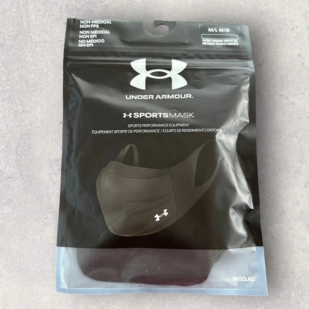 New Under Armour Mens Medium Large Sports Mask Training Iso Chill‎ Black New